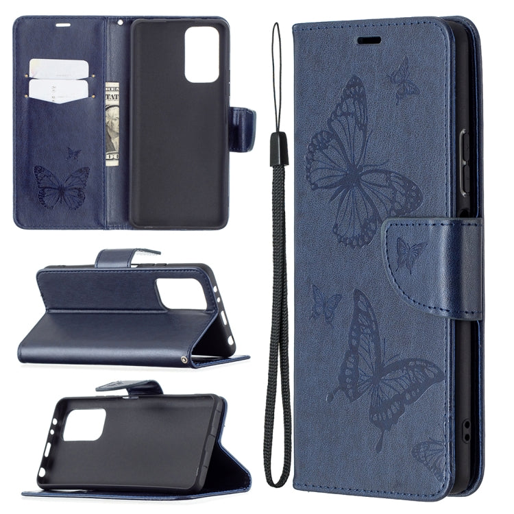 Two Butterflies Embossing Pattern Horizontal Flip Leather Case with Holder & Card Slot & Wallet & Lanyard, For LG K42, For Nokia C1 Plus, For Xiaomi Redmi Note 10 Pro, For Huawei P50, For Huawei P50 Pro, For Samsung Galaxy A32 4G
