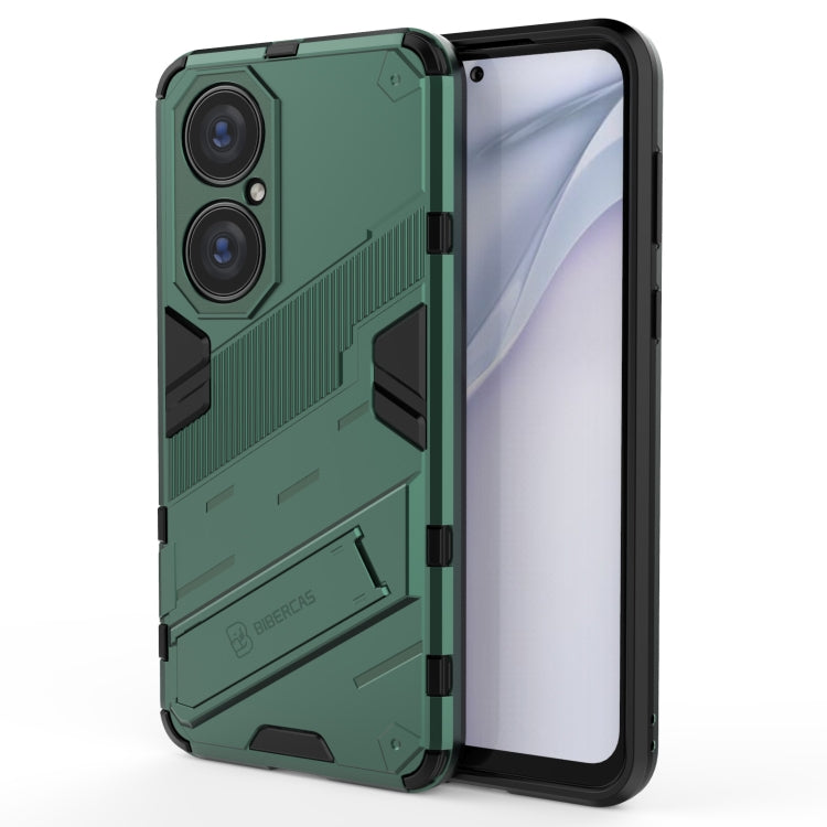Punk Armor 2 in 1 PC + TPU Shockproof Case with Invisible Holder, For Huawei P50, For Huawei P50 Pro