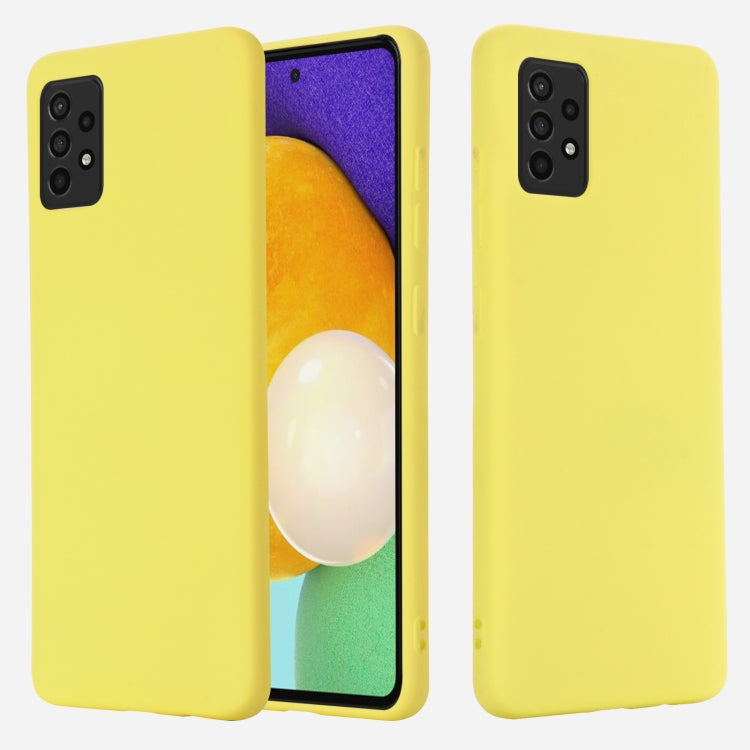 Pure Color Liquid Silicone Shockproof Full Coverage Case, For Samsung A52 5G / 4G