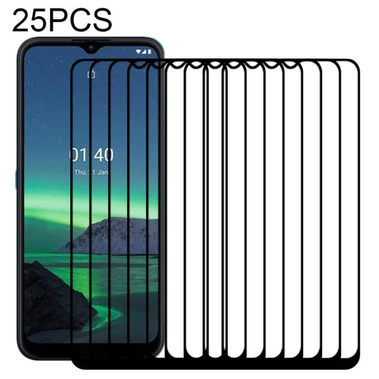 25 PCS Full Glue Full Screen Tempered Glass Film, For Nokia 1.4 (25 PCS)