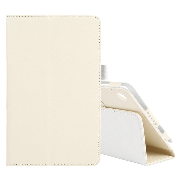 Litchi Texture Solid Color Horizontal Flip Leather Case with Holder & Pen Slot, For Lenovo Tab M7, For Lenovo Tab M8