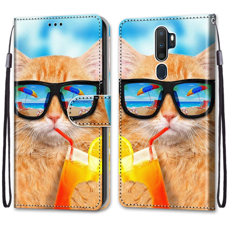 Coloured Drawing Cross Texture Horizontal Flip PU Leather Case with Holder & Card Slots & Wallet & Lanyard, For OPPO A9 (2020) / A5 (2020) / A11X / A11, For OPPO A15 / A15s