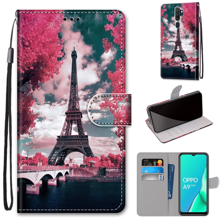 Coloured Drawing Cross Texture Horizontal Flip PU Leather Case with Holder & Card Slots & Wallet & Lanyard, For OPPO A9 (2020) / A5 (2020) / A11X / A11, For OPPO A15 / A15s