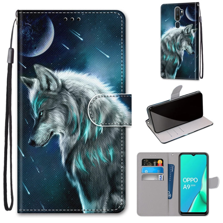 Coloured Drawing Cross Texture Horizontal Flip PU Leather Case with Holder & Card Slots & Wallet & Lanyard, For OPPO A9 (2020) / A5 (2020) / A11X / A11, For OPPO A15 / A15s