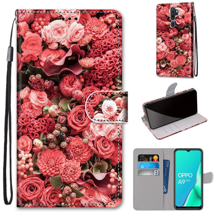 Coloured Drawing Cross Texture Horizontal Flip PU Leather Case with Holder & Card Slots & Wallet & Lanyard, For OPPO A9 (2020) / A5 (2020) / A11X / A11, For OPPO A15 / A15s