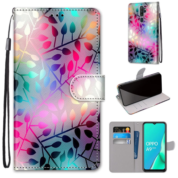 Coloured Drawing Cross Texture Horizontal Flip PU Leather Case with Holder & Card Slots & Wallet & Lanyard, For OPPO A9 (2020) / A5 (2020) / A11X / A11, For OPPO A15 / A15s