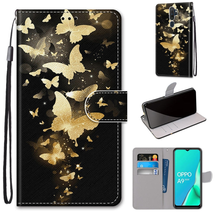 Coloured Drawing Cross Texture Horizontal Flip PU Leather Case with Holder & Card Slots & Wallet & Lanyard, For OPPO A9 (2020) / A5 (2020) / A11X / A11, For OPPO A15 / A15s