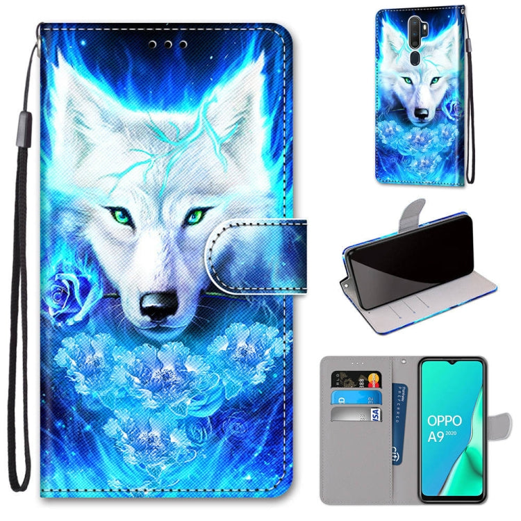 Coloured Drawing Cross Texture Horizontal Flip PU Leather Case with Holder & Card Slots & Wallet & Lanyard, For OPPO A9 (2020) / A5 (2020) / A11X / A11, For OPPO A15 / A15s