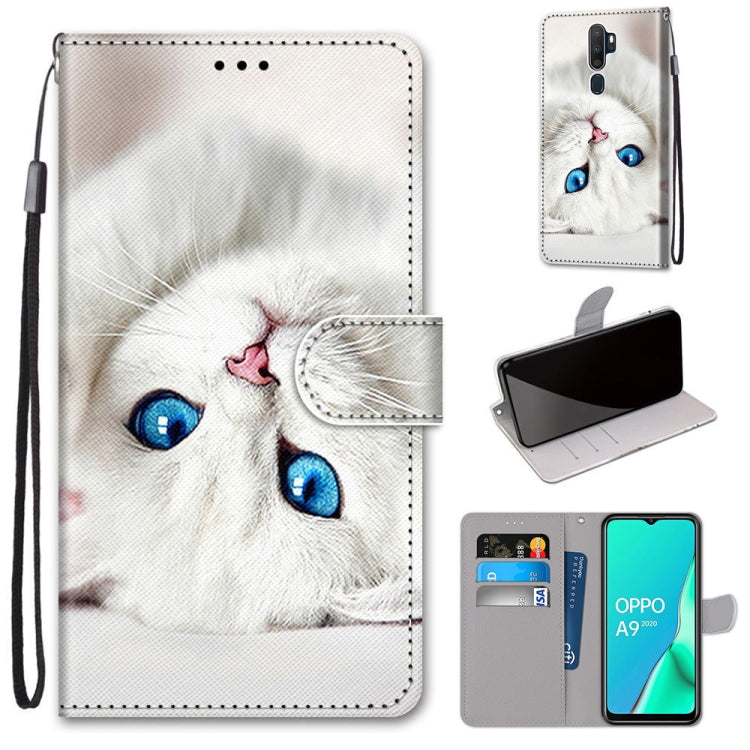 Coloured Drawing Cross Texture Horizontal Flip PU Leather Case with Holder & Card Slots & Wallet & Lanyard, For OPPO A9 (2020) / A5 (2020) / A11X / A11, For OPPO A15 / A15s