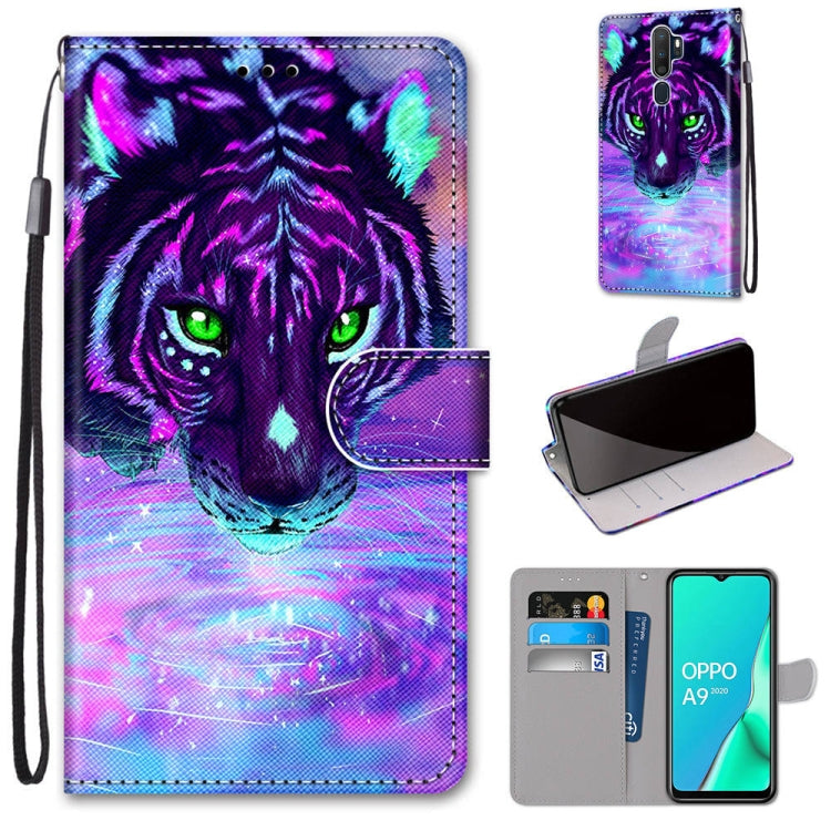 Coloured Drawing Cross Texture Horizontal Flip PU Leather Case with Holder & Card Slots & Wallet & Lanyard, For OPPO A9 (2020) / A5 (2020) / A11X / A11, For OPPO A15 / A15s