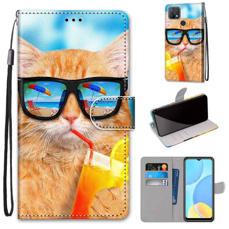 Coloured Drawing Cross Texture Horizontal Flip PU Leather Case with Holder & Card Slots & Wallet & Lanyard, For OPPO A9 (2020) / A5 (2020) / A11X / A11, For OPPO A15 / A15s