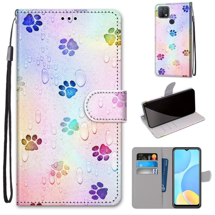Coloured Drawing Cross Texture Horizontal Flip PU Leather Case with Holder & Card Slots & Wallet & Lanyard, For OPPO A9 (2020) / A5 (2020) / A11X / A11, For OPPO A15 / A15s