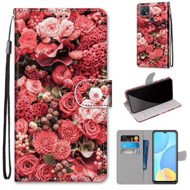 Coloured Drawing Cross Texture Horizontal Flip PU Leather Case with Holder & Card Slots & Wallet & Lanyard, For OPPO A9 (2020) / A5 (2020) / A11X / A11, For OPPO A15 / A15s
