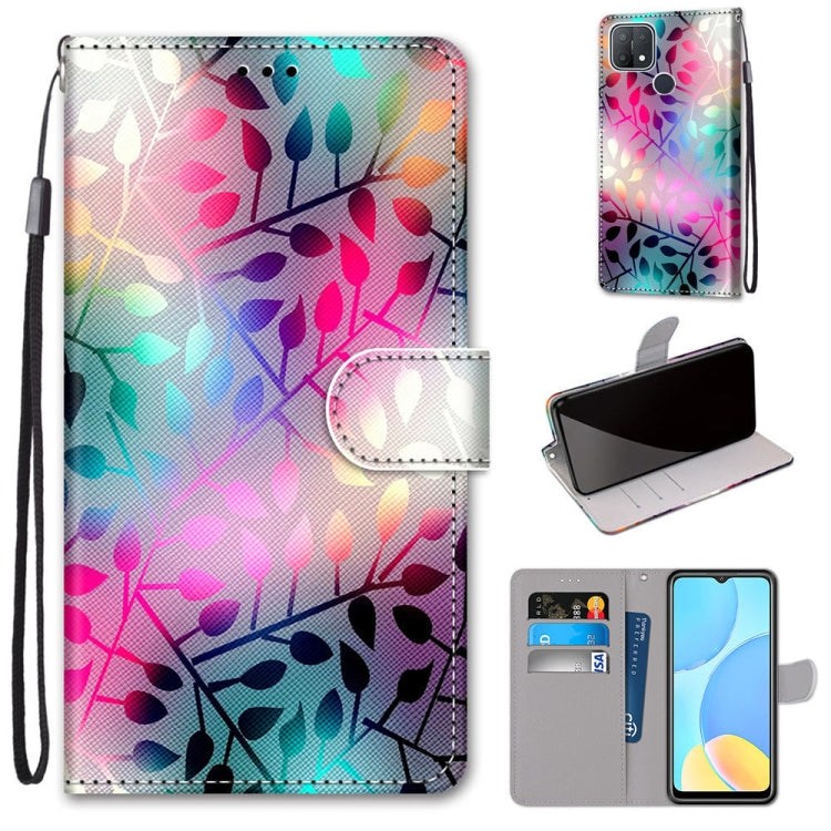 Coloured Drawing Cross Texture Horizontal Flip PU Leather Case with Holder & Card Slots & Wallet & Lanyard, For OPPO A9 (2020) / A5 (2020) / A11X / A11, For OPPO A15 / A15s