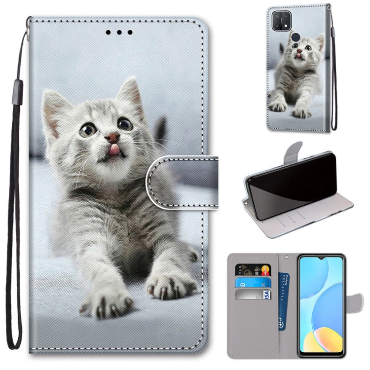 Coloured Drawing Cross Texture Horizontal Flip PU Leather Case with Holder & Card Slots & Wallet & Lanyard, For OPPO A9 (2020) / A5 (2020) / A11X / A11, For OPPO A15 / A15s