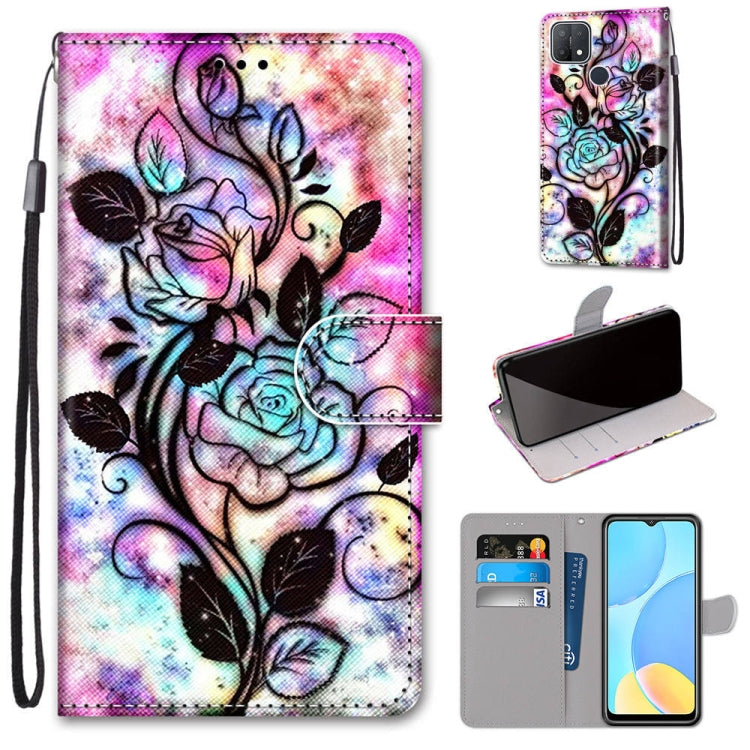 Coloured Drawing Cross Texture Horizontal Flip PU Leather Case with Holder & Card Slots & Wallet & Lanyard, For OPPO A9 (2020) / A5 (2020) / A11X / A11, For OPPO A15 / A15s