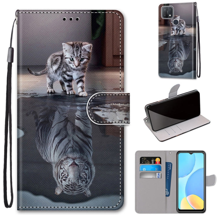 Coloured Drawing Cross Texture Horizontal Flip PU Leather Case with Holder & Card Slots & Wallet & Lanyard, For OPPO A9 (2020) / A5 (2020) / A11X / A11, For OPPO A15 / A15s