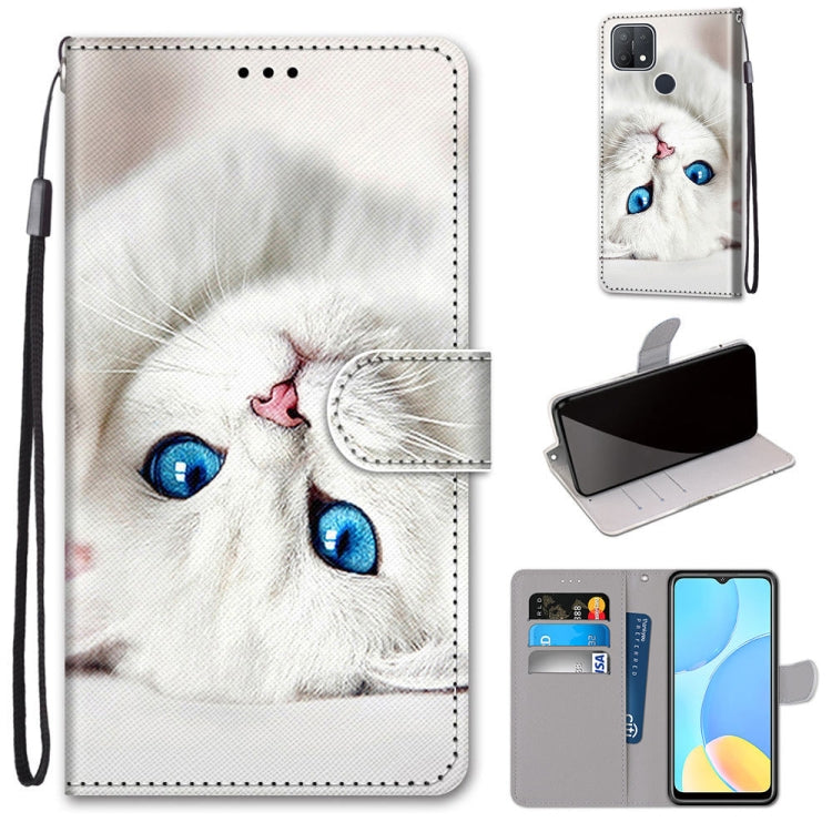 Coloured Drawing Cross Texture Horizontal Flip PU Leather Case with Holder & Card Slots & Wallet & Lanyard, For OPPO A9 (2020) / A5 (2020) / A11X / A11, For OPPO A15 / A15s