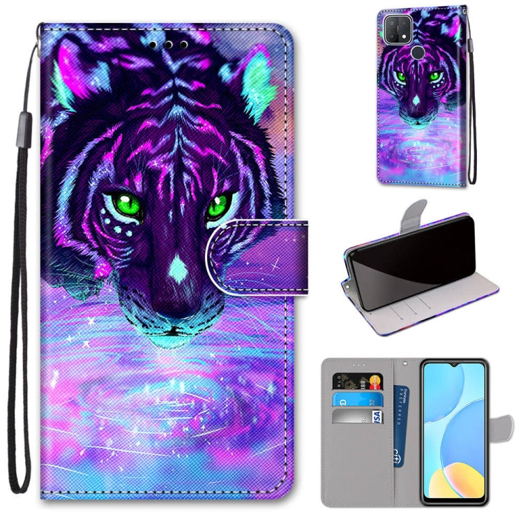 Coloured Drawing Cross Texture Horizontal Flip PU Leather Case with Holder & Card Slots & Wallet & Lanyard, For OPPO A9 (2020) / A5 (2020) / A11X / A11, For OPPO A15 / A15s