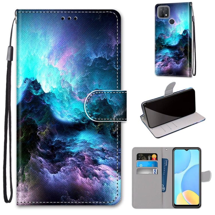 Coloured Drawing Cross Texture Horizontal Flip PU Leather Case with Holder & Card Slots & Wallet & Lanyard, For OPPO A9 (2020) / A5 (2020) / A11X / A11, For OPPO A15 / A15s