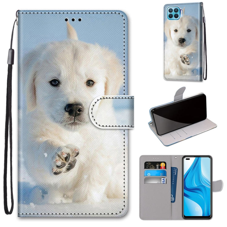 Coloured Drawing Cross Texture Horizontal Flip PU Leather Case with Holder & Card Slots & Wallet & Lanyard, For OPPO A53 4G(2020) / A53s / A32 / A33 (2020), For OPPO F17 Pro / A93 4G / Reno4 Lite / Reno4 F