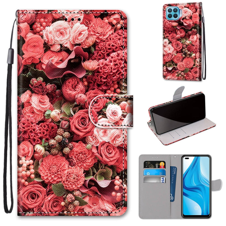 Coloured Drawing Cross Texture Horizontal Flip PU Leather Case with Holder & Card Slots & Wallet & Lanyard, For OPPO A53 4G(2020) / A53s / A32 / A33 (2020), For OPPO F17 Pro / A93 4G / Reno4 Lite / Reno4 F