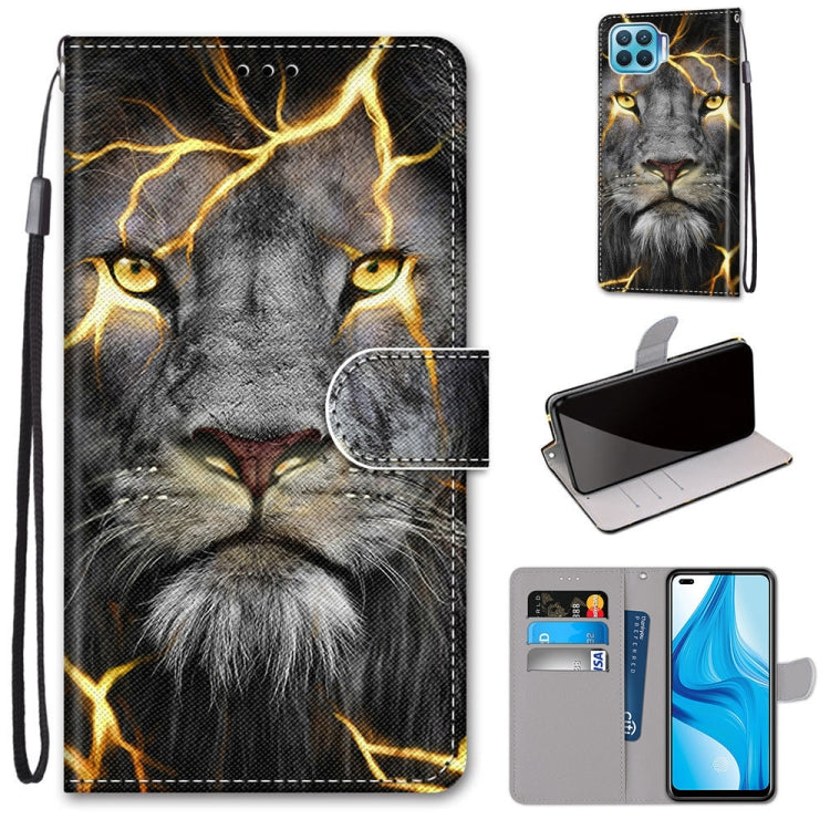 Coloured Drawing Cross Texture Horizontal Flip PU Leather Case with Holder & Card Slots & Wallet & Lanyard, For OPPO A53 4G(2020) / A53s / A32 / A33 (2020), For OPPO F17 Pro / A93 4G / Reno4 Lite / Reno4 F