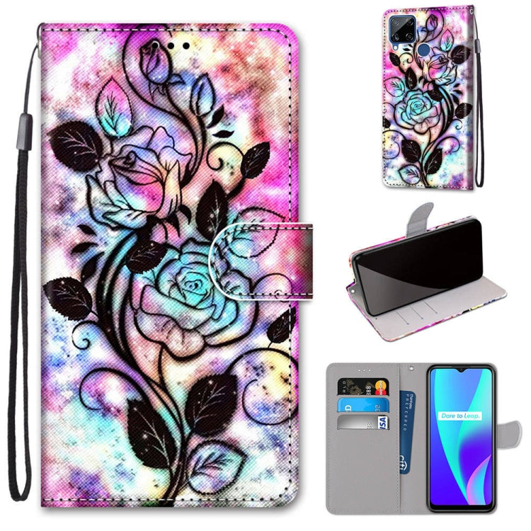 Coloured Drawing Cross Texture Horizontal Flip PU Leather Case with Holder & Card Slots & Wallet & Lanyard, For OPPO Realme C15 / C12 / C25 / 7i (Global) / Narzo 20 / 30A, For Nokia 5.4