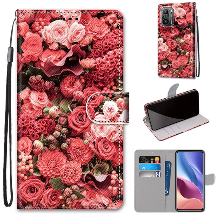 Coloured Drawing Cross Texture Horizontal Flip PU Leather Case with Holder & Card Slots & Wallet & Lanyard, For Nokia 1.4, For Xiaomi Redmi K40 / K40 Pro / K40 Pro+ / Mi 11i / Poco F3