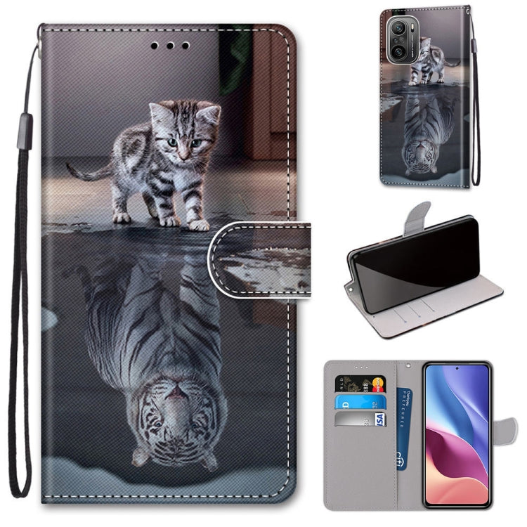 Coloured Drawing Cross Texture Horizontal Flip PU Leather Case with Holder & Card Slots & Wallet & Lanyard, For Nokia 1.4, For Xiaomi Redmi K40 / K40 Pro / K40 Pro+ / Mi 11i / Poco F3