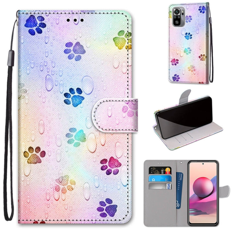 Coloured Drawing Cross Texture Horizontal Flip PU Leather Case with Holder & Card Slots & Wallet & Lanyard, For Xiaomi Redmi Note 10 4G / Note 10s, For Xiaomi Redmi Note 10 5G