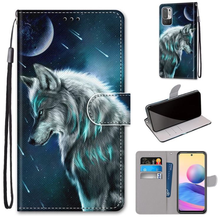 Coloured Drawing Cross Texture Horizontal Flip PU Leather Case with Holder & Card Slots & Wallet & Lanyard, For Xiaomi Redmi Note 10 4G / Note 10s, For Xiaomi Redmi Note 10 5G