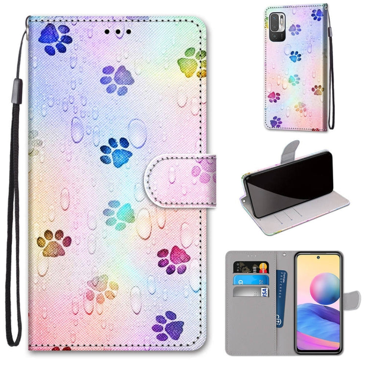 Coloured Drawing Cross Texture Horizontal Flip PU Leather Case with Holder & Card Slots & Wallet & Lanyard, For Xiaomi Redmi Note 10 4G / Note 10s, For Xiaomi Redmi Note 10 5G