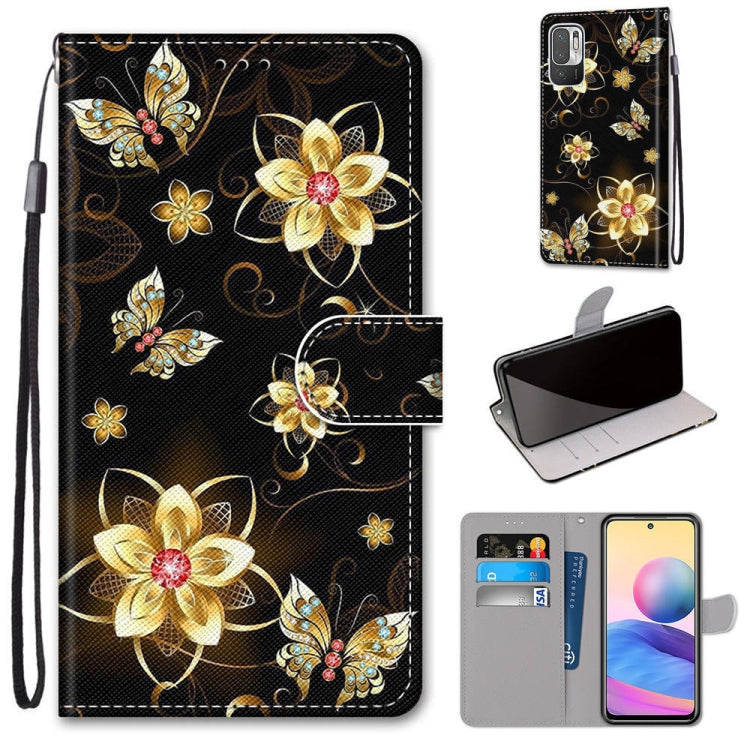 Coloured Drawing Cross Texture Horizontal Flip PU Leather Case with Holder & Card Slots & Wallet & Lanyard, For Xiaomi Redmi Note 10 4G / Note 10s, For Xiaomi Redmi Note 10 5G