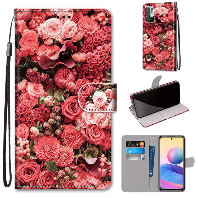 Coloured Drawing Cross Texture Horizontal Flip PU Leather Case with Holder & Card Slots & Wallet & Lanyard, For Xiaomi Redmi Note 10 4G / Note 10s, For Xiaomi Redmi Note 10 5G
