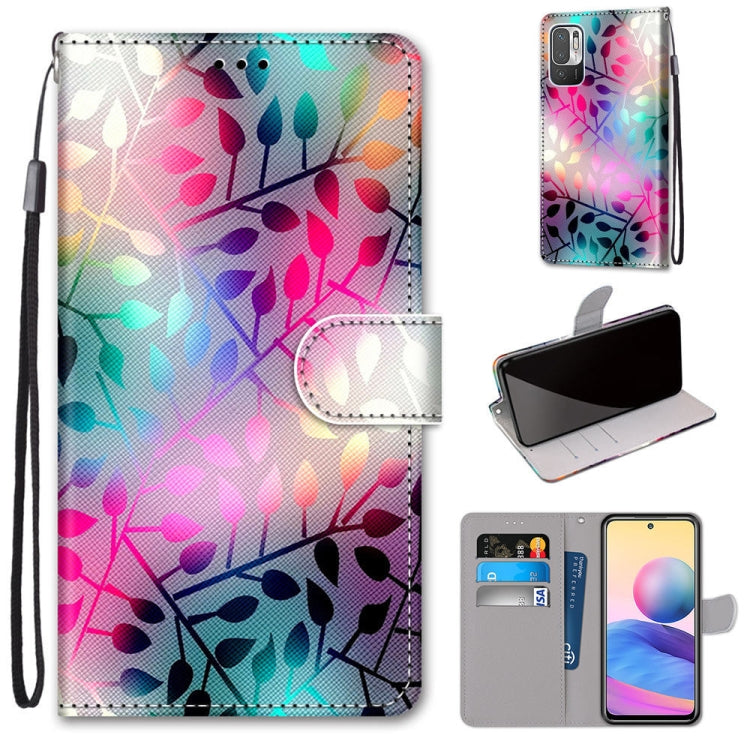 Coloured Drawing Cross Texture Horizontal Flip PU Leather Case with Holder & Card Slots & Wallet & Lanyard, For Xiaomi Redmi Note 10 4G / Note 10s, For Xiaomi Redmi Note 10 5G