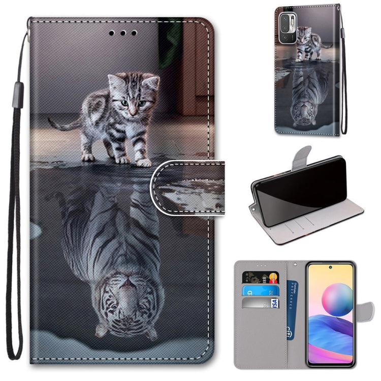Coloured Drawing Cross Texture Horizontal Flip PU Leather Case with Holder & Card Slots & Wallet & Lanyard, For Xiaomi Redmi Note 10 4G / Note 10s, For Xiaomi Redmi Note 10 5G