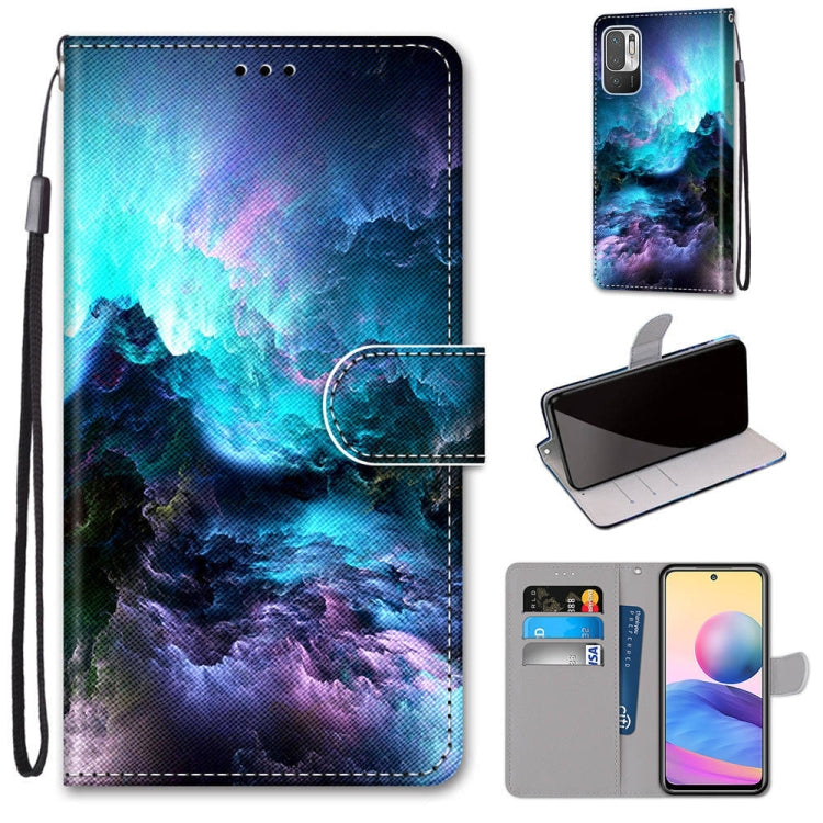 Coloured Drawing Cross Texture Horizontal Flip PU Leather Case with Holder & Card Slots & Wallet & Lanyard, For Xiaomi Redmi Note 10 4G / Note 10s, For Xiaomi Redmi Note 10 5G