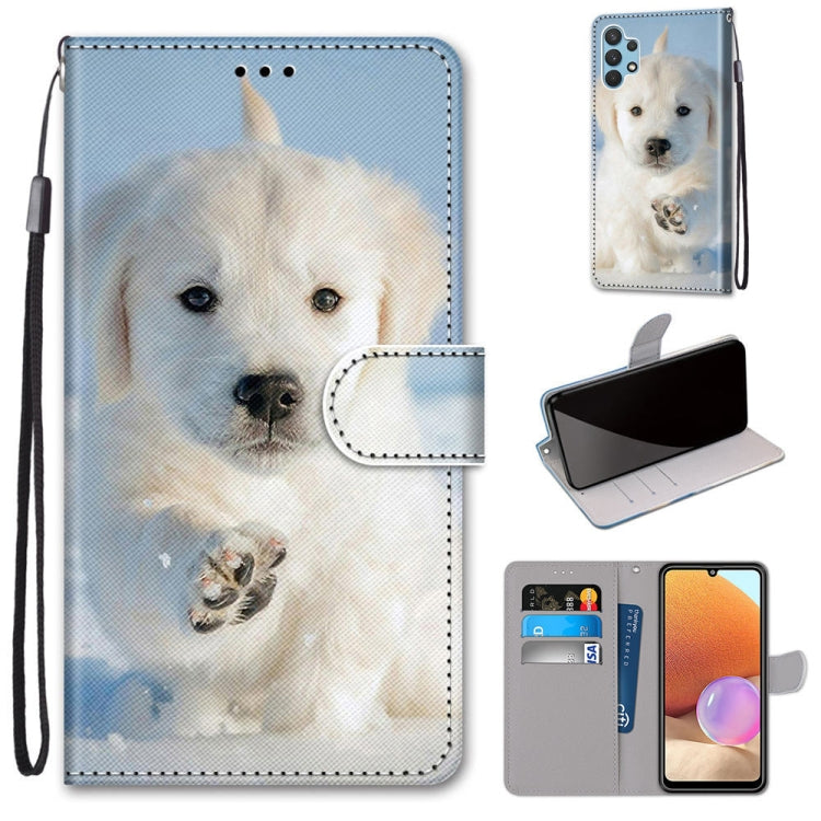 Coloured Drawing Cross Texture Horizontal Flip PU Leather Case with Holder & Card Slots & Wallet & Lanyard, For Xiaomi Redmi Note 10 Pro Max / Note 10 Pro, For Samsung Galaxy A32 4G / A32 Lite
