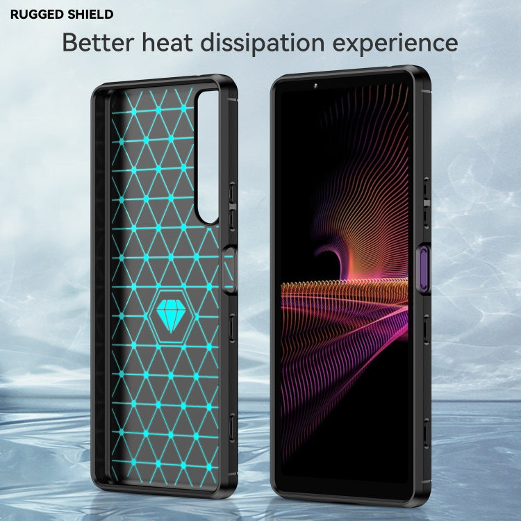 Brushed Texture Carbon Fiber TPU Case, For Sony Xperia 10 III, For Sony Xperia 1 III
