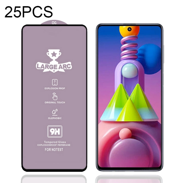 25 PCS 9H HD Large Arc High Alumina Full Screen Tempered Glass Film, For Samsung Galaxy S10 Lite (25 PCS), For Samsung Galaxy M11 (25 PCS), For Samsung Galaxy M21 / M21 2021 (25 PCS), For Samsung Galaxy M31 (25 PCS), For Samsung Galaxy M31s (25 PCS)   ...