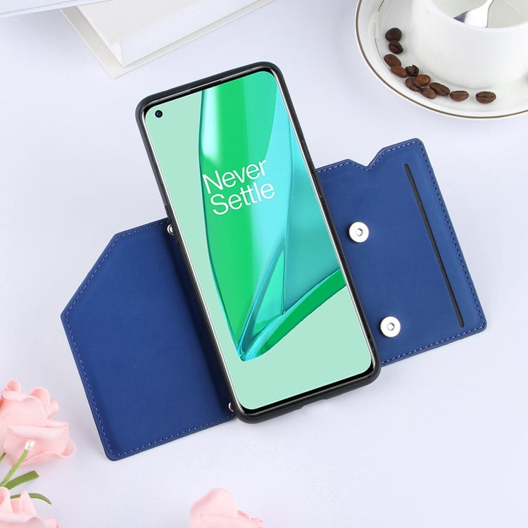 Skin Feel PU + TPU + PC Back Cover Shockproof Case with Card Slots & Holder & Photo Frame, For OnePlus 9 Pro, For Samsung Galaxy A42 5G