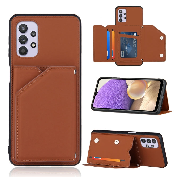 Skin Feel PU + TPU + PC Back Cover Shockproof Case with Card Slots & Holder & Photo Frame, For OPPO A93 5G, For OPPO A94, For Samsung Galaxy A02s (US Version), For Samsung Galaxy A02s (EU Version), For Samsung Galaxy A32 5G, For Xiaomi Mi 10T Lite 5G  ...
