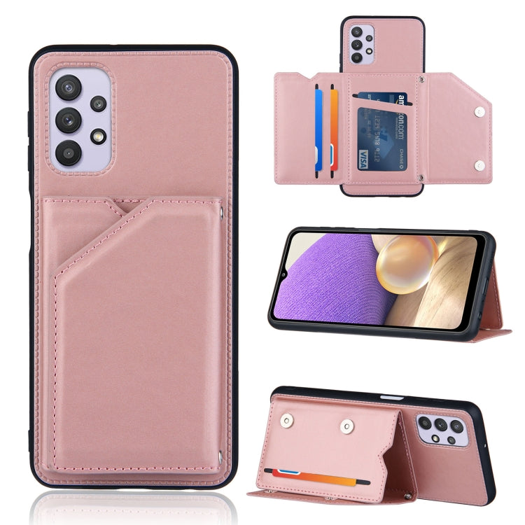 Skin Feel PU + TPU + PC Back Cover Shockproof Case with Card Slots & Holder & Photo Frame, For OPPO A93 5G, For OPPO A94, For Samsung Galaxy A02s (US Version), For Samsung Galaxy A02s (EU Version), For Samsung Galaxy A32 5G, For Xiaomi Mi 10T Lite 5G  ...