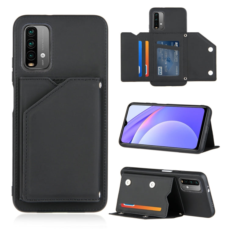 Skin Feel PU + TPU + PC Back Cover Shockproof Case with Card Slots & Holder & Photo Frame, For OPPO A93 5G, For OPPO A94, For Samsung Galaxy A02s (US Version), For Samsung Galaxy A02s (EU Version), For Samsung Galaxy A32 5G, For Xiaomi Mi 10T Lite 5G  ...