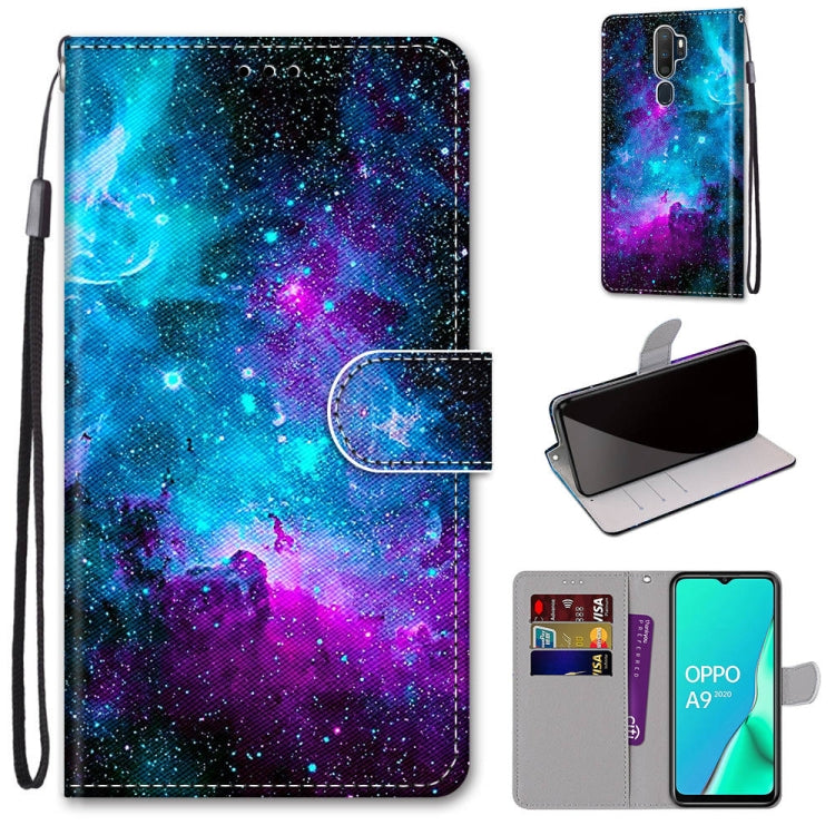 Coloured Drawing Cross Texture Horizontal Flip PU Leather Case with Holder & Card Slots & Wallet & Lanyard, For OPPO A9 (2020) / A5 (2020) / A11X / A11, For OPPO A15 / A15s
