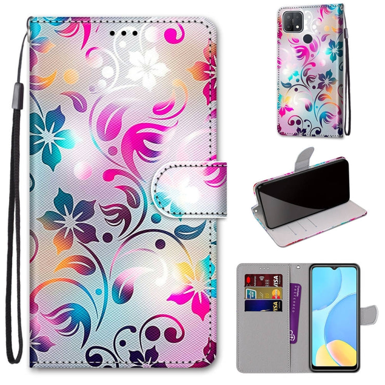 Coloured Drawing Cross Texture Horizontal Flip PU Leather Case with Holder & Card Slots & Wallet & Lanyard, For OPPO A9 (2020) / A5 (2020) / A11X / A11, For OPPO A15 / A15s