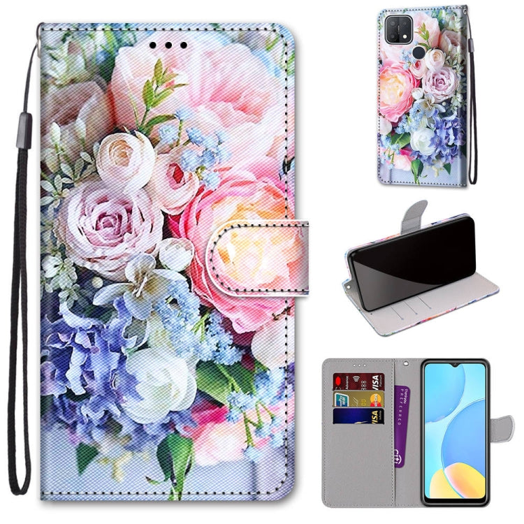 Coloured Drawing Cross Texture Horizontal Flip PU Leather Case with Holder & Card Slots & Wallet & Lanyard, For OPPO A9 (2020) / A5 (2020) / A11X / A11, For OPPO A15 / A15s