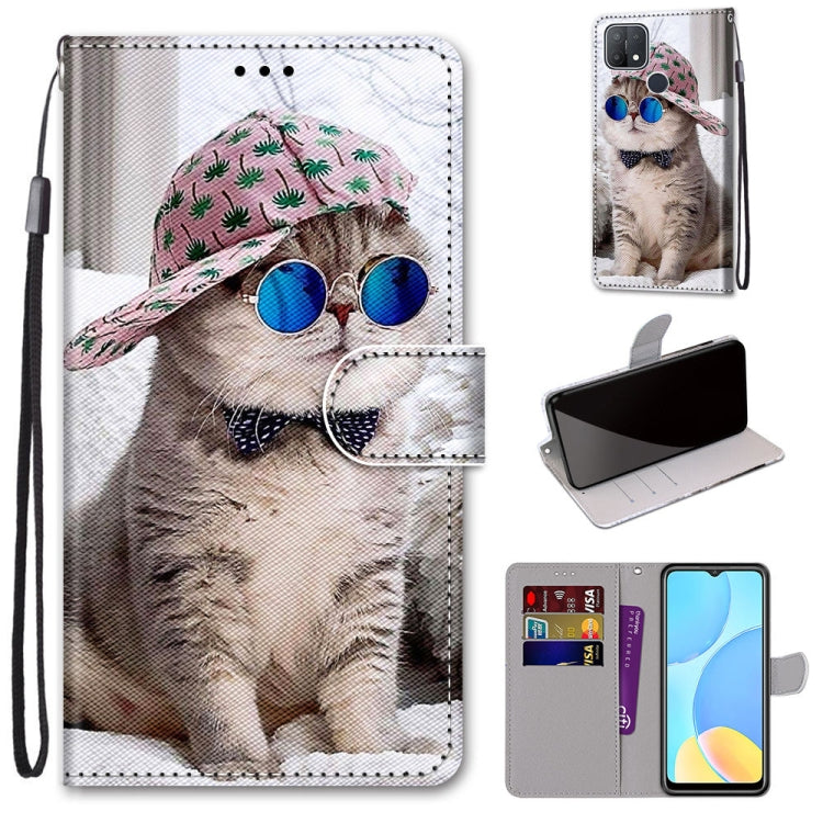 Coloured Drawing Cross Texture Horizontal Flip PU Leather Case with Holder & Card Slots & Wallet & Lanyard, For OPPO A9 (2020) / A5 (2020) / A11X / A11, For OPPO A15 / A15s