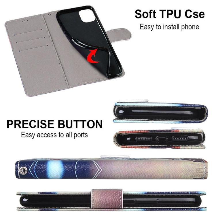 Coloured Drawing Cross Texture Horizontal Flip PU Leather Case with Holder & Card Slots & Wallet & Lanyard, For OPPO A53 4G(2020) / A53s / A32 / A33 (2020), For OPPO F17 Pro / A93 4G / Reno4 Lite / Reno4 F